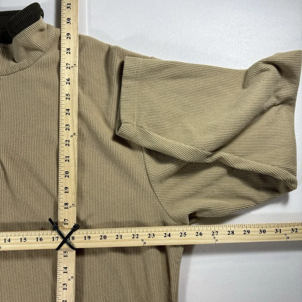 Northeast Outfitters Men's XL Beige Fleece Quarter Zip Pullover Mock Neck
